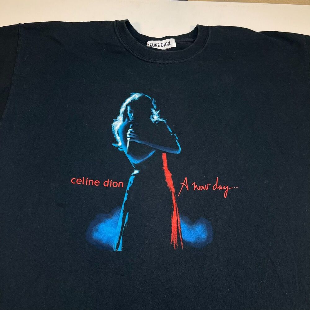 CELINE DION A New Day Live in Las Vegas Concert Tour T Shirt Sz Mens XXL